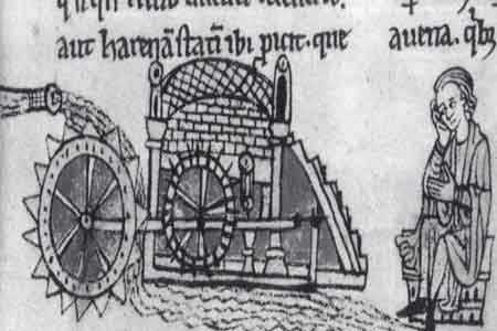 medieval mill engraving